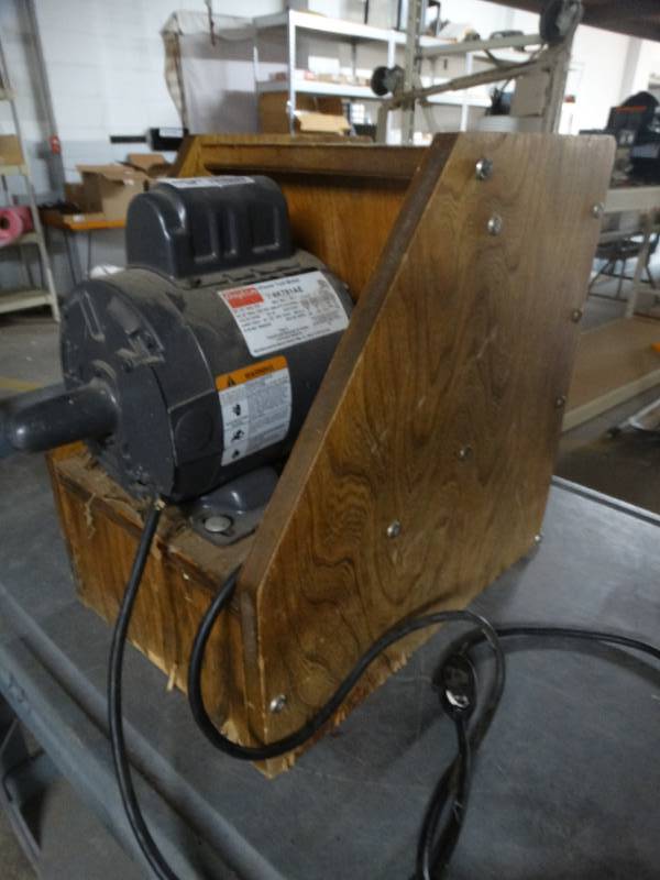 lot 8449 image: Vintage wood flower mill.