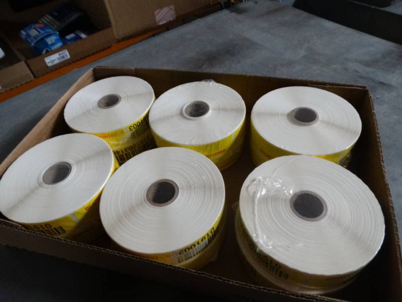 lot 8455 image: Lot of 12 rolls Barcode labels.