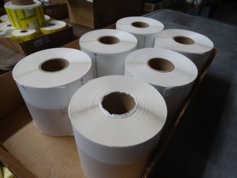 lot 8472 image: Lot of 6 rolls shipment labels.