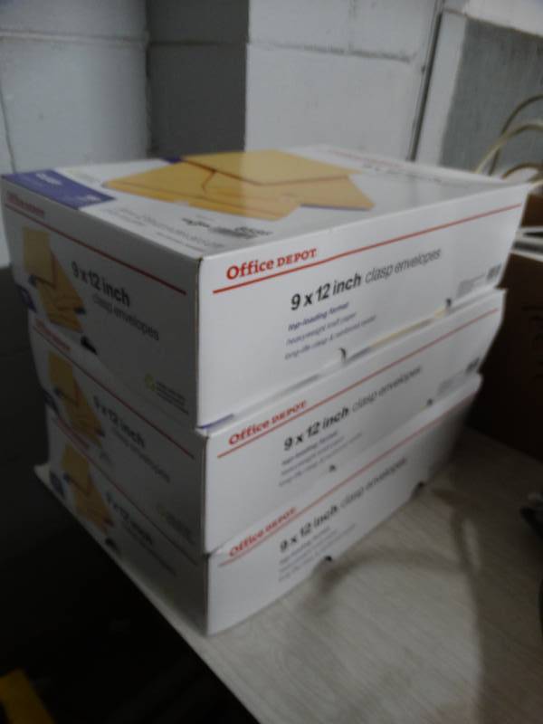 lot 8586 image: 3 Boxes of 9 x 12 envelopes.