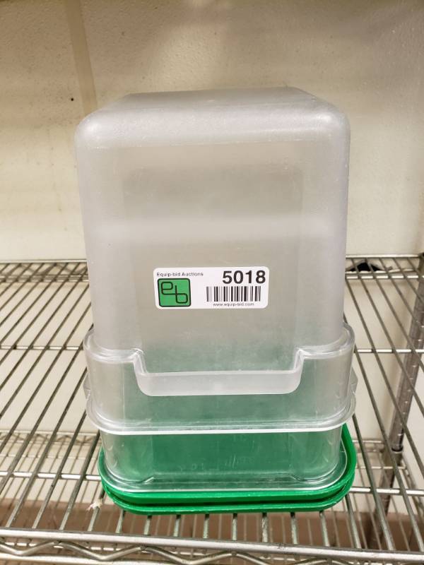 lot 5018 image: (2) 4qt. Food Storage Containers with lids