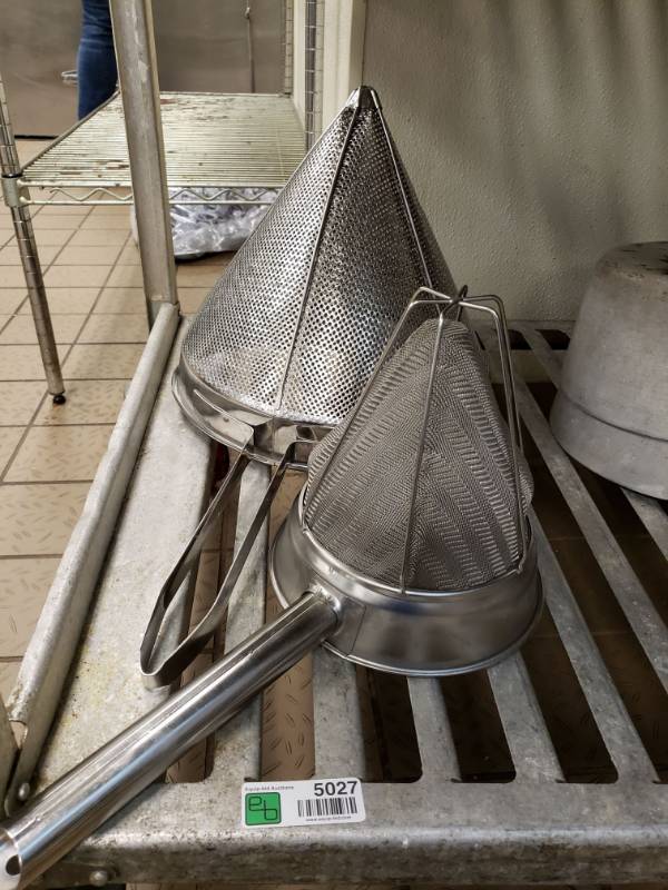 lot 5027 image: (2) Chinois Strainers.
