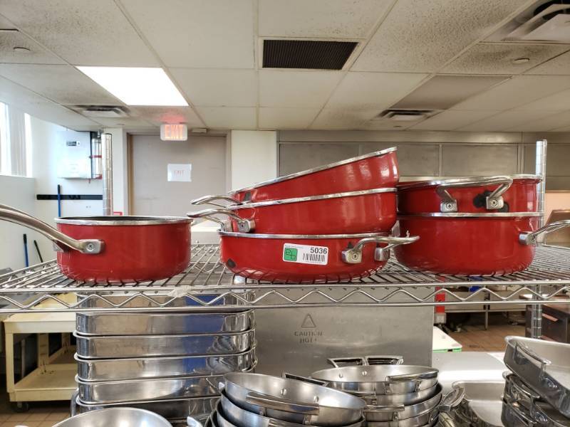 lot 5036 image: Chantal Red Pots and Pans