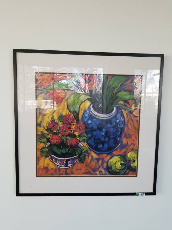 lot 4114 image: Floral Picture 38 x 38