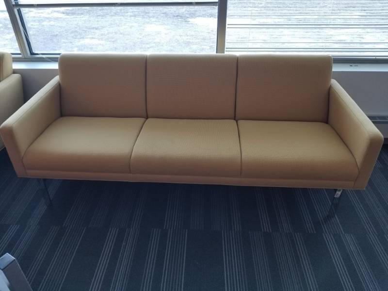 lot 4180 image: Yellowish Green Sofa 78 x 30 x 24