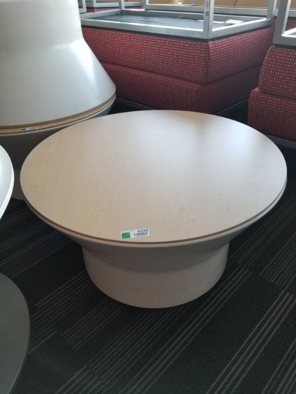 lot 4233 image: Short Wood and Metal Table