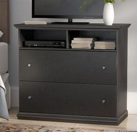 lot 1981 image: Three Posts Beaumont 2 Drawer Media Chest