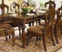 lot 1965 image: Woodhaven Hill 1390 Series Dining Table with (4) McFerran D8500 series $449.99 Each Table MSRP $713.99