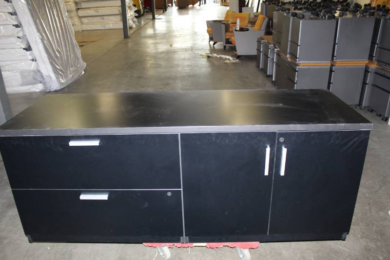 lot 2539 image: 72 inch Black Credenza