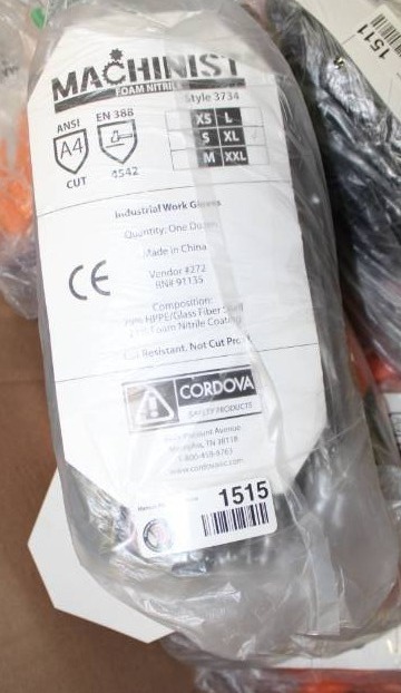 lot 1515 image: 12 - Cordova High Performance Cut Resistant Glove with Polyurethane Palm Coating