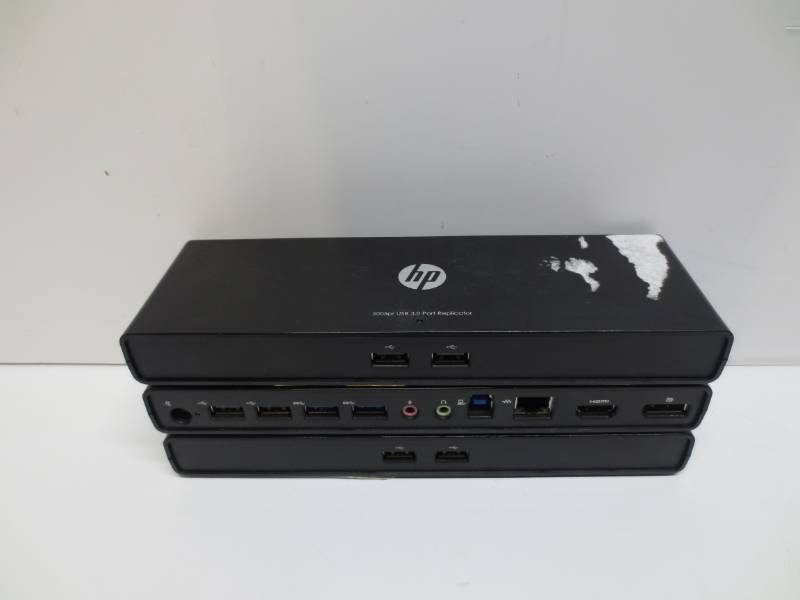 lot 1009 image: Lot of 3 HP 3005pr USB 3.0 port replicator