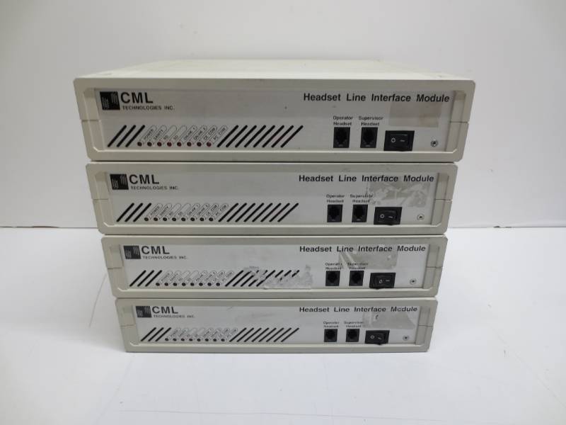 lot 1023 image: Lot of 4 CML headset line interface module