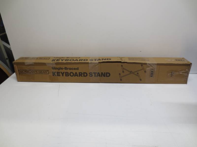 lot 1026 image: Musicians Gear single braced keyboard stand model KBX1