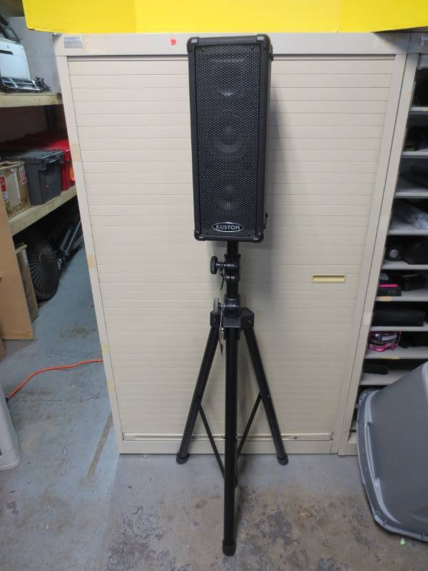 lot 1036 image: Kustom PA50 with musicians gear tripod