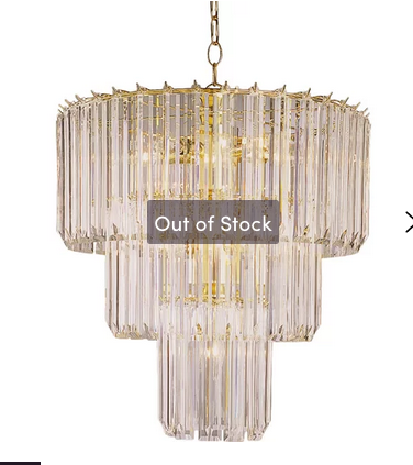 lot 95 image: Grisella Light Crystal Chandelier