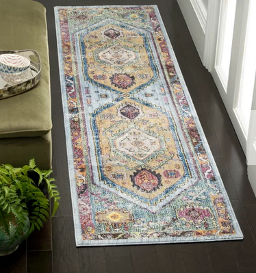 lot 89 image: Devon Cotton BlueCamel Runner 23 x 12