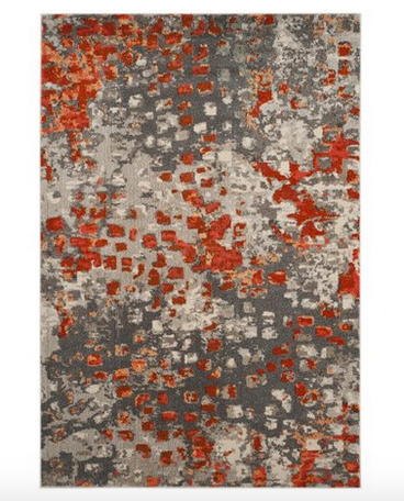lot 54 image: Annabel GrayOrange Area Rug 3ft x 5ft