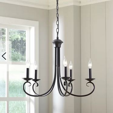 lot 47 image: EDGELL 5-Light Candle Style Chandelier  Oil Rubbed Bronze