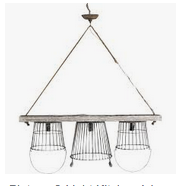 lot 25 image: Platane 3-Light Kitchen Island Pendant