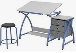 lot 109 image: Comet Center with Stool  Blue