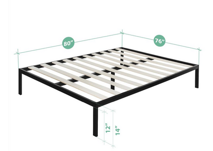 lot 120 image: Mia Modern Studio 14 Platform 1500 KING Size Bedframe, Mattress Foundation