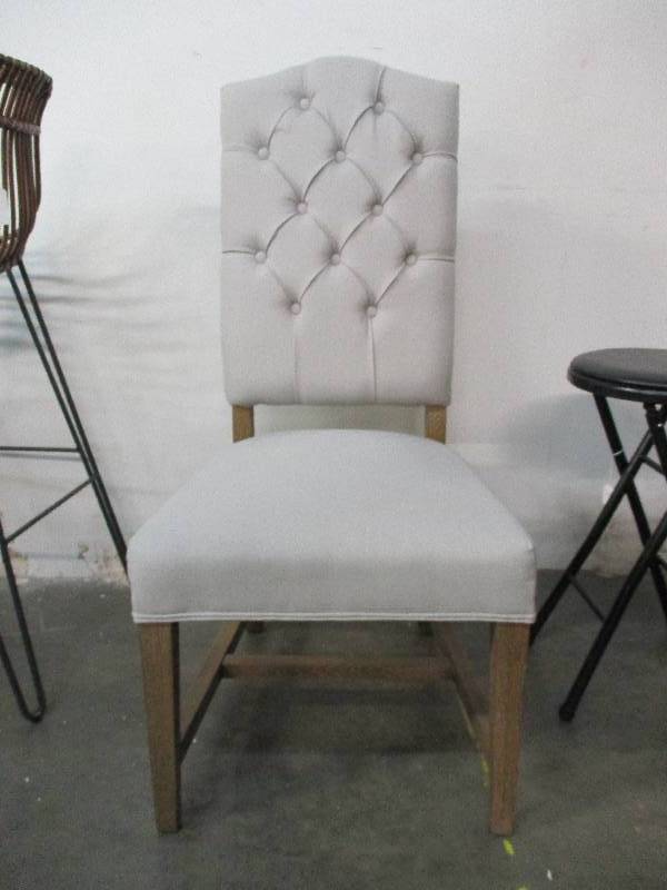 lot 127 image: Tufted Dining Chair
