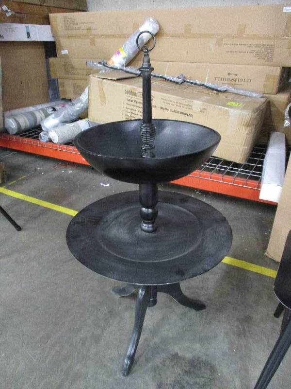lot 155 image: Black 2 Tiered Display Rack