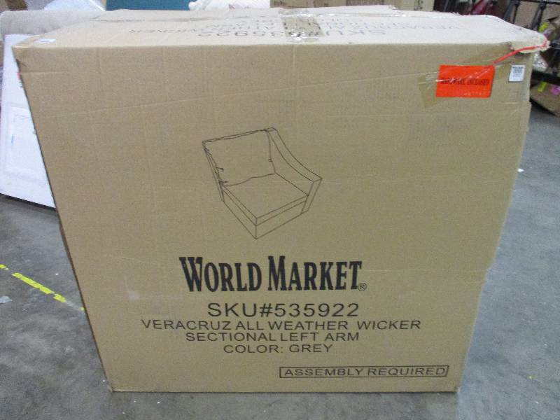 lot 145 image: All weather wicker sectional - Left arm only