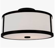 lot 12 image: Uptwon 3-Light Semi Flush Mount Light - Graphite