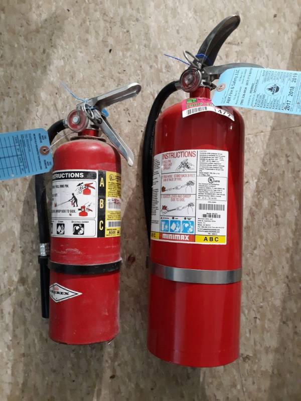 lot 1472 image: 2 ABC Fire Extinguishers