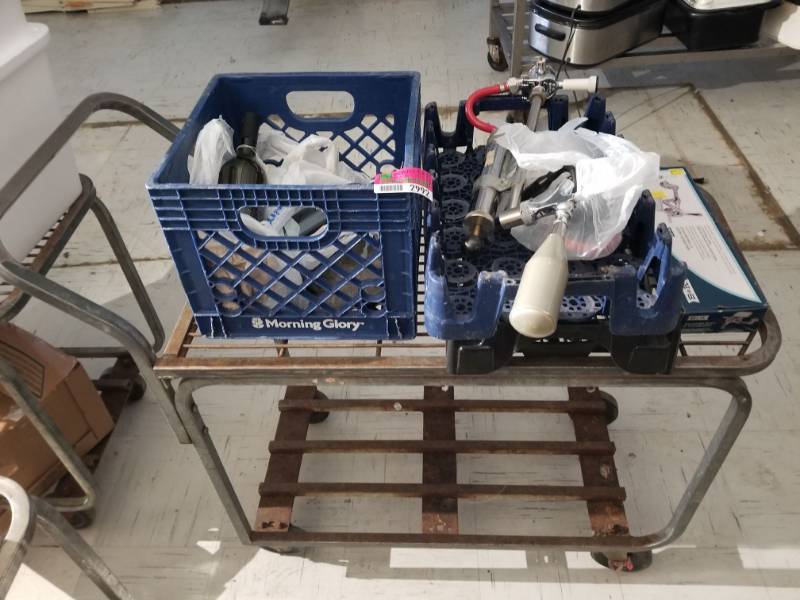 lot 2992 image: Metal Cart, Beer Tap and More