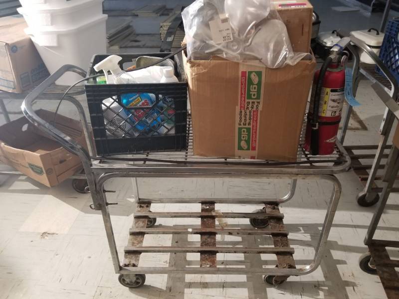 lot 2993 image: Metal Cart, Fire Extinguisher and More