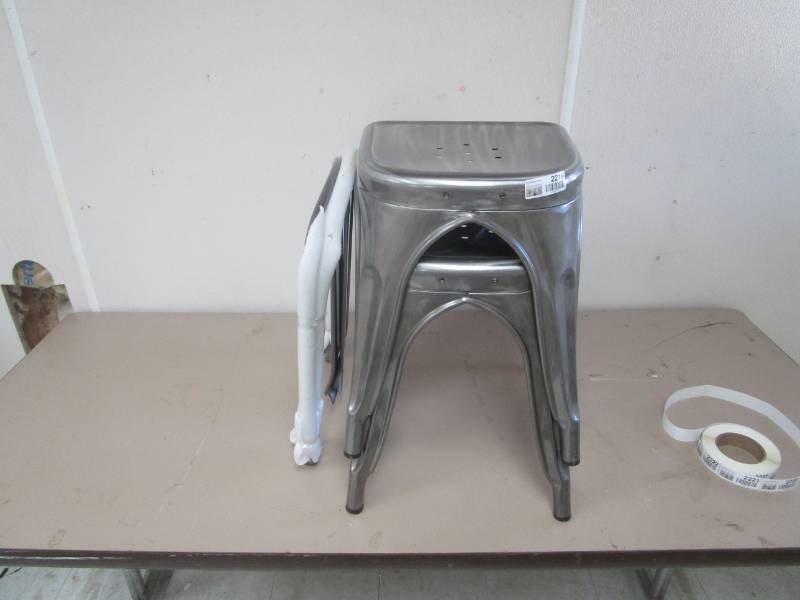 lot 2219 image: Two Metal Chairs - Need Assembled - No Hardware