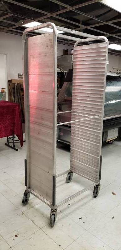 lot 2071 image: Rolling Sheet Pan Rack