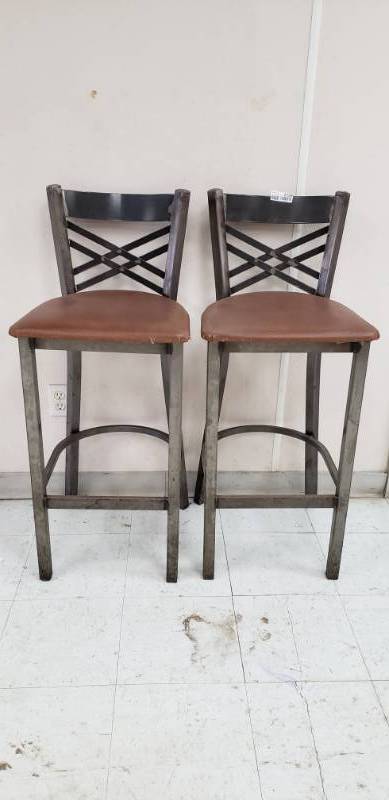 lot 2159 image: Lot of Two Bar Height Chairs