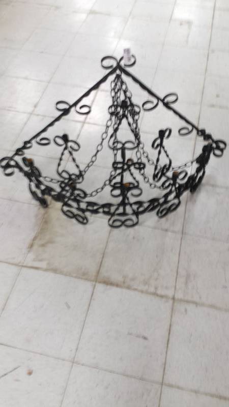 lot 2053 image: Ornate Iron Wall Dcor