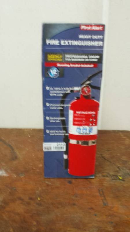 lot 2113 image: First Alert HD Fire Extinguisher Rated ABC