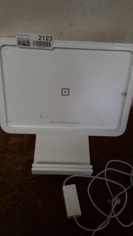 lot 2123 image: Square Tablet Stand for Checkout  Counter Sales