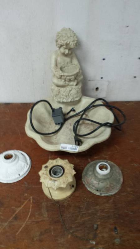 lot 2128 image: Cherub Water Fountain Lot