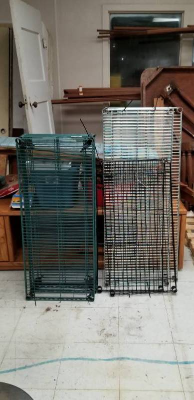 lot 4227 image: Wire Metro Shelving Unit Lot Shelf Clips Not Included