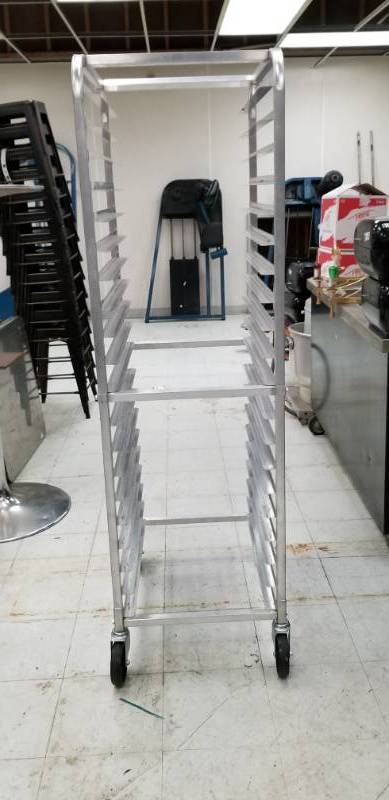lot 4236 image: Rolling Sheet Pan Rack