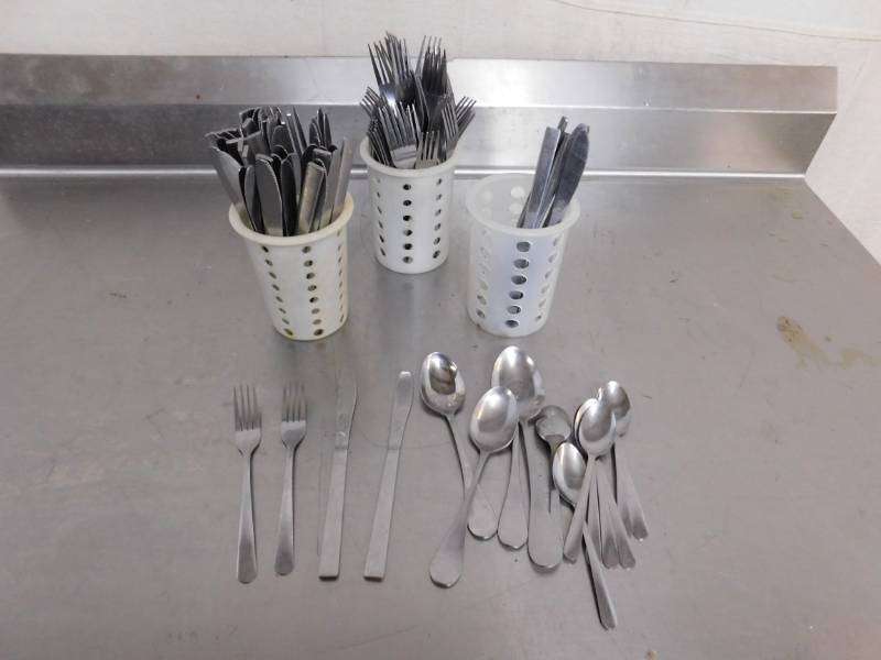 lot 1793 image: Large Set of Sysco Forks and Knives