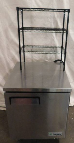 lot 22 image: Supera 27 Inch Under Counter Cooler with Work Top and Shelf