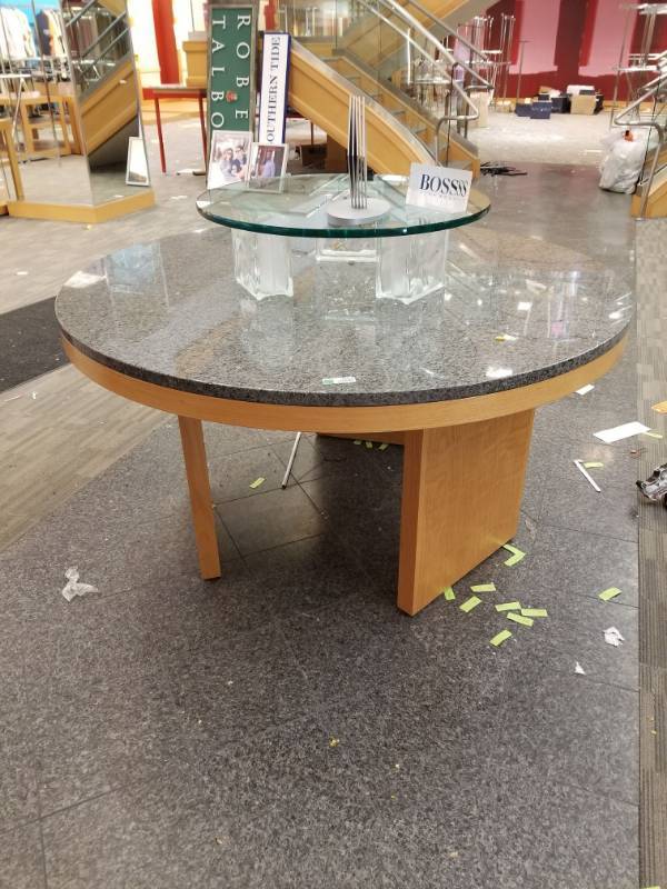 lot 2014 image: Wood and Granite Table