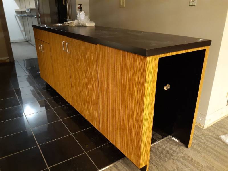 lot 2027 image: Breakroom Counter with Sink and Cabinet