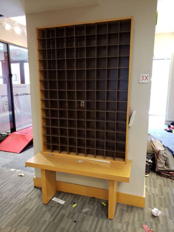 lot 2036 image: 9 x 13 Cube Organizer on Bench