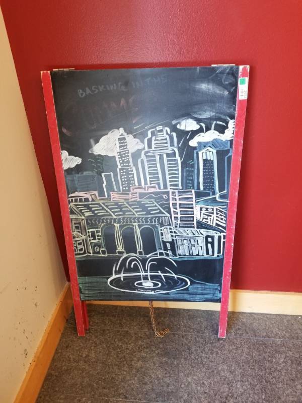 lot 2055 image: Two Sided Chalkboard