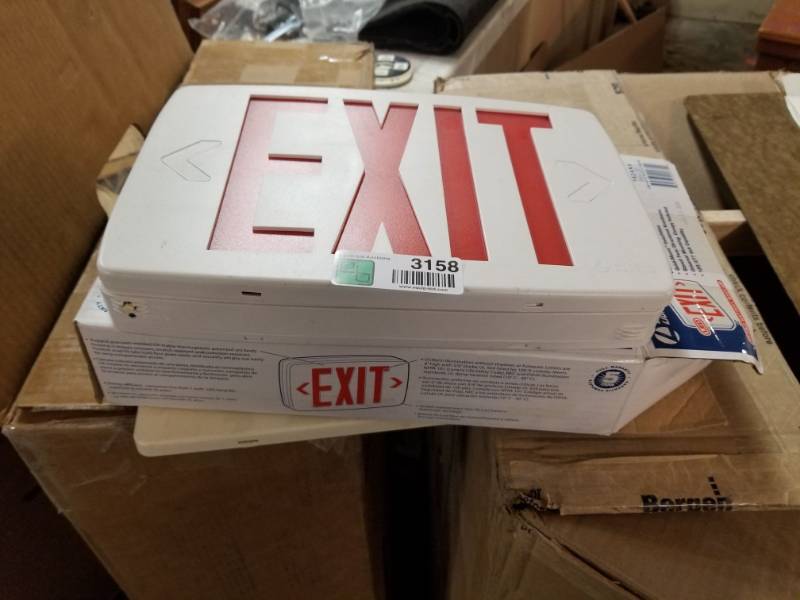 lot 3158 image: Lot of 3 Exit Signs