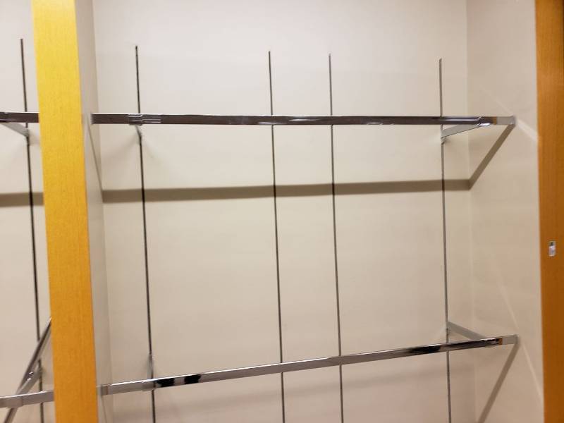 lot 3214 image: Lot 16 Chrome wall racks.