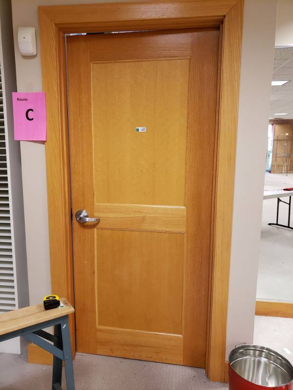 lot 3242 image: Wood Door